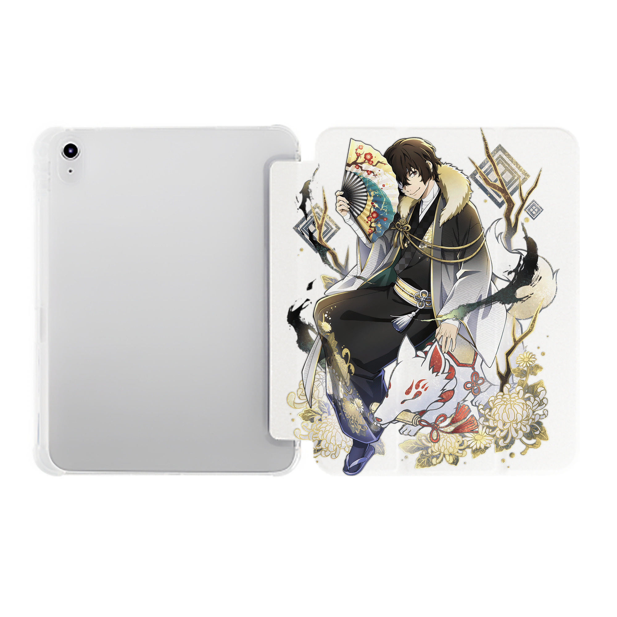 （画像用） 文豪ストレイドッグス Bungo Stray Dogs IPad ケース ペン収納付き 三つ折りスタンド PUレザー×シリコン 対応機種9.5/10.5/10.9インチ